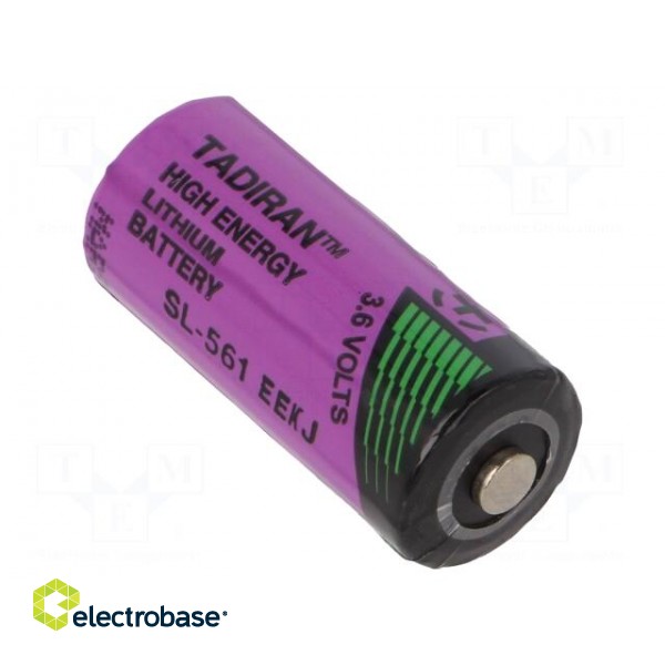 Battery: lithium (LTC) | 3.6V | 2/3AA,2/3R6 | 1100mAh | Ø14.7x33.5mm