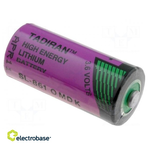 Battery: lithium (LTC) | 3.6V | 2/3AA,2/3R6 | 1600mAh | Ø14.7x33.5mm