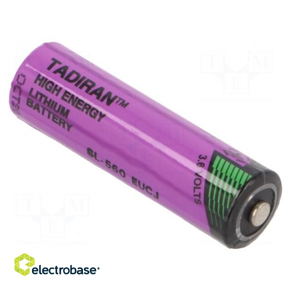 Battery: lithium (LTC) | 3.6V | AA | 1800mAh | Ø14.7x50.5mm