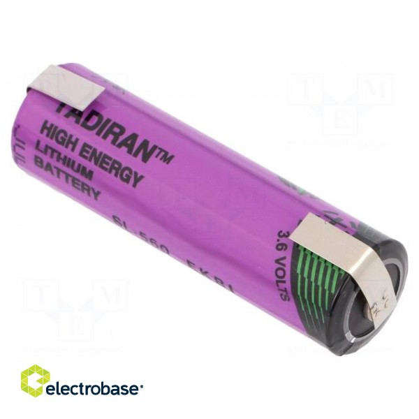 Battery: lithium (LTC) | 3.6V | AA | soldering lugs | Ø14.7x50.5mm