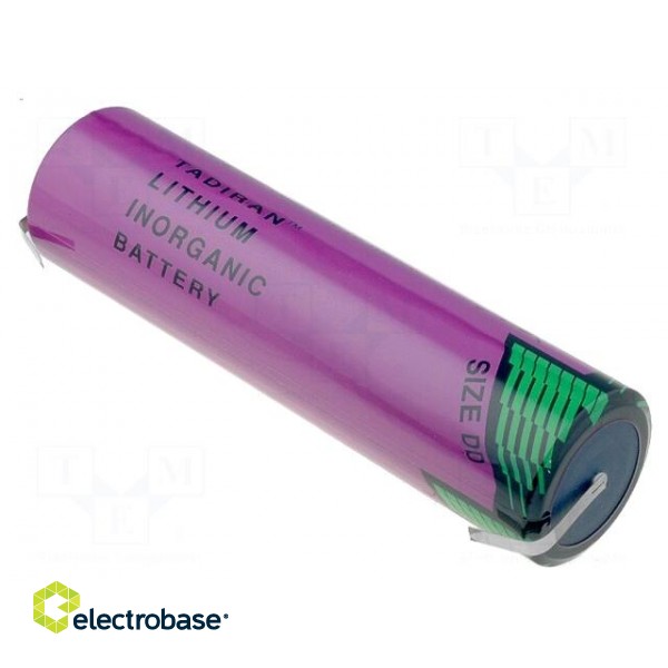 Battery: lithium (LTC) | 3.6V | DD | soldering lugs | Ø32.9x123.5mm
