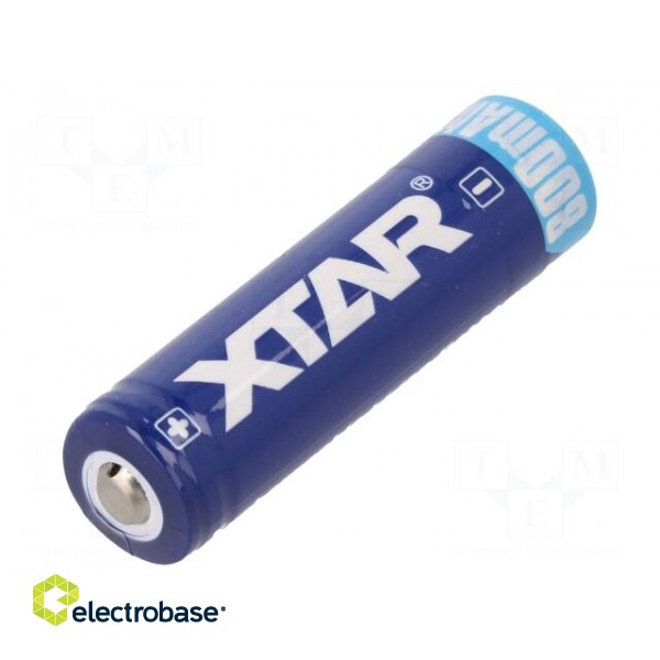 Re-battery: Li-Ion | 14500 | 3.7V | 800mAh | Ø14.3x50.3mm | 2.5A