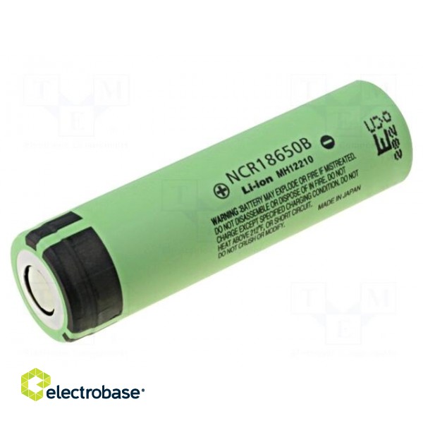 Re-battery: Li-Ion | 18650,MR18650 | 3.6V | 3350mAh | Ø18.2x65mm