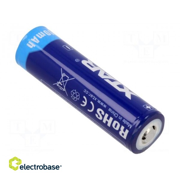 Re-battery: Li-Ion | 21700 | 3.7V | 4900mAh | Ø21.4x74.8mm | 10A