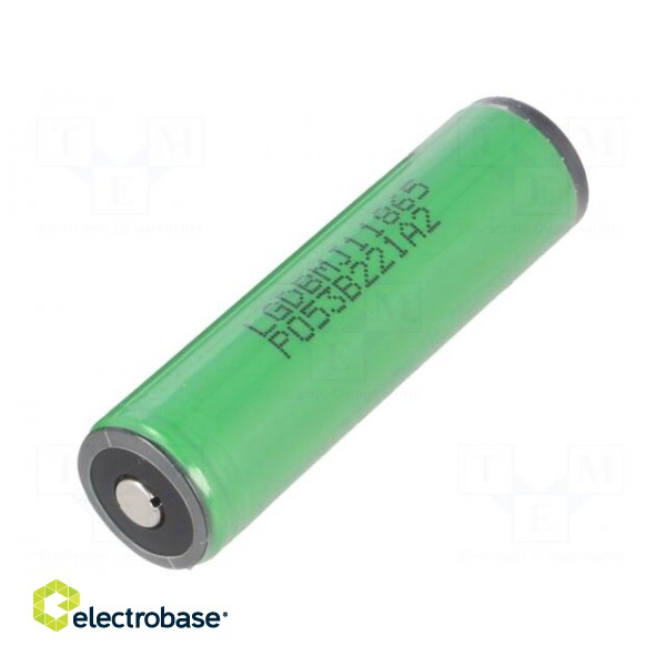 Re-battery: Li-Ion | Cell: LG | MR18650 | 3.6V | 3500mAh | Ø18.6x69.5mm