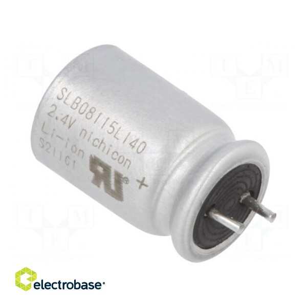 Re-battery: Li-Ion | Urated: 2.4V | Charging voltage: 2.8V | -30÷60°C image 1