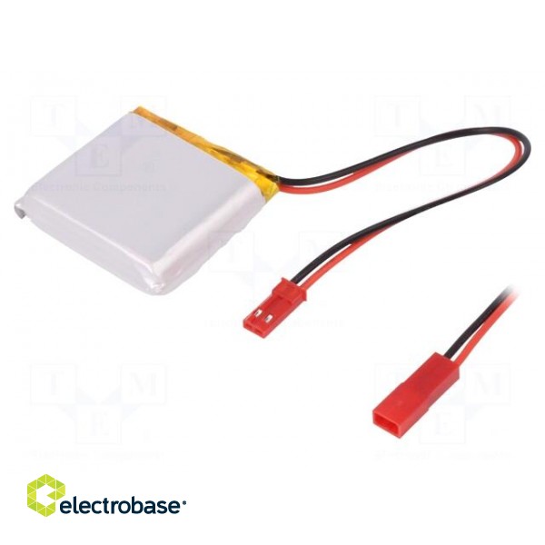 Re-battery: Li-Po | 3.7V | 1580mAh | cables | 10x37x40mm