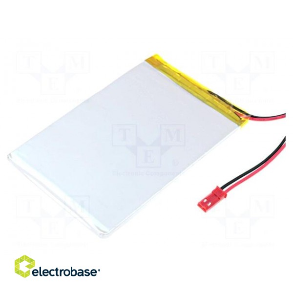 Re-battery: Li-Po | 3.7V | 2400mAh | cables | 3.8x67x100mm