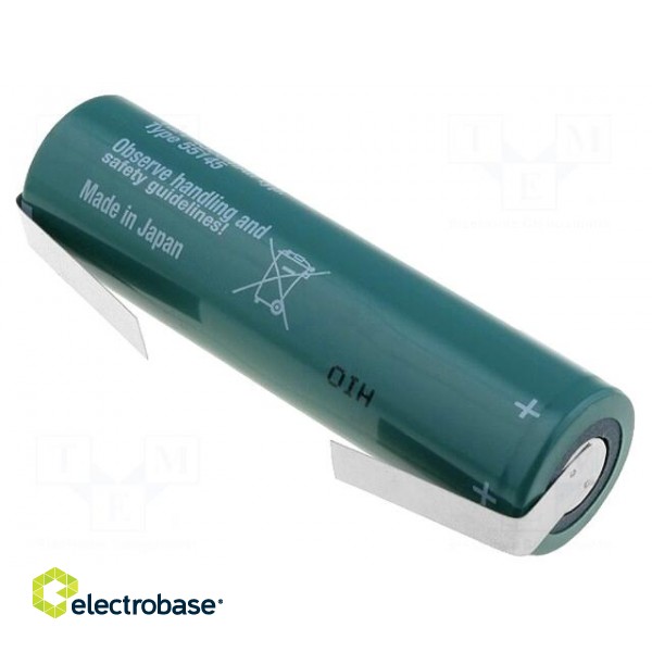 Re-battery: Ni-MH | 4/3A | 1.2V | 4500mAh | soldering lugs
