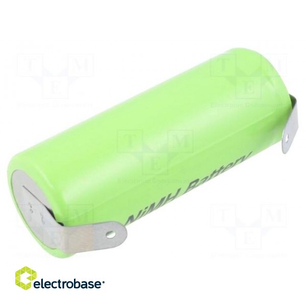 Re-battery: Ni-MH | 4/5A,4/5R23 | 1.2V | 2100mAh | soldering lugs