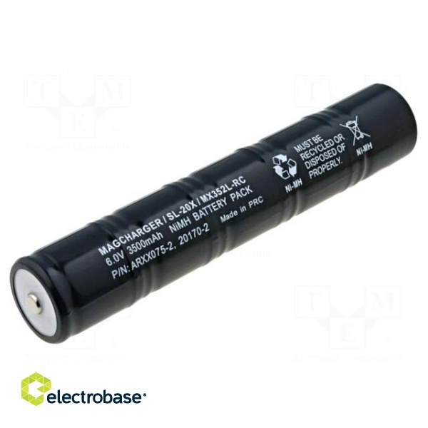 Re-battery: Ni-MH | 6V | 3500mAh | Ø33x180mm | Cells quantity: 5