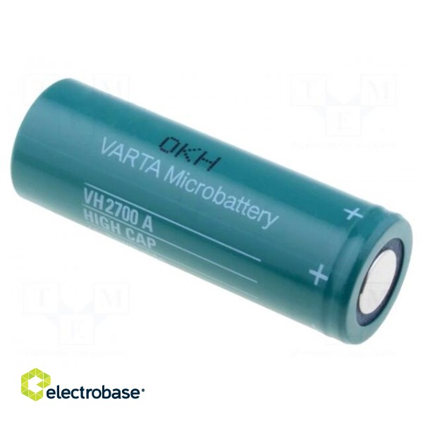 Re-battery: Ni-MH | A | 1.2V | 2700mAh | Features: low +