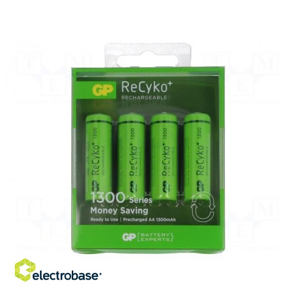 Re-battery: Ni-MH | AA | 1.2V | 1300mAh | ReCyko+ | Ø14.5x50.5mm | 130mA