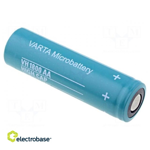 Re-battery: Ni-MH | AA | 1.2V | 1800mAh | Features: low +