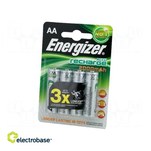 Re-battery: Ni-MH | AA | 1.2V | 2000mAh | Package: blister