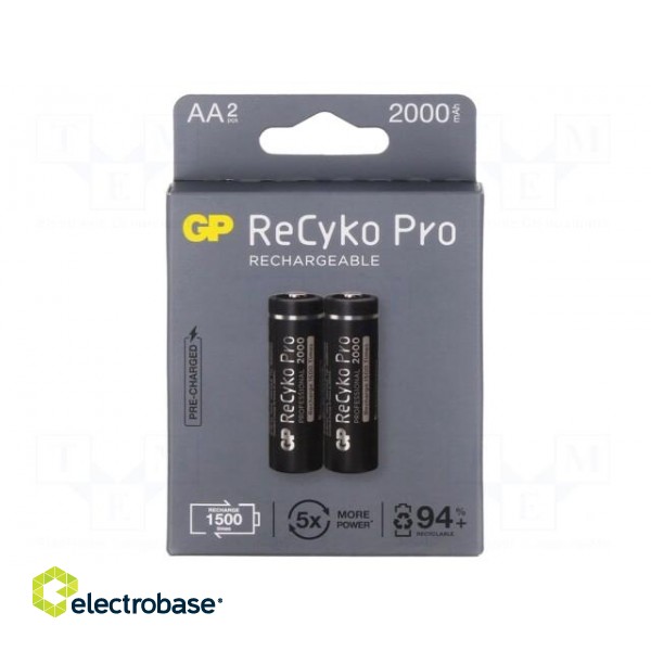 Re-battery: Ni-MH | AA | 1.2V | 2050mAh | ReCYKO PRO | blister | 2pcs.