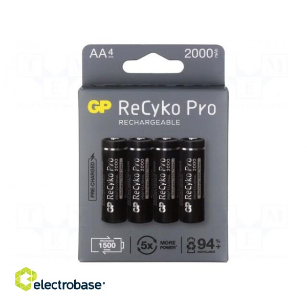 Re-battery: Ni-MH | AA | 1.2V | 2050mAh | ReCYKO PRO | blister | 4pcs.