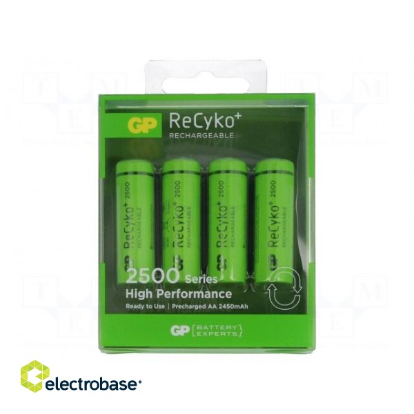 Re-battery: Ni-MH | AA | 1.2V | 2500mAh | ReCyko+ | Ø14.5x50.5mm | 250mA