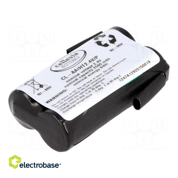 Re-battery: Ni-MH | AA | 2.4V | 2500mAh | soldering lugs