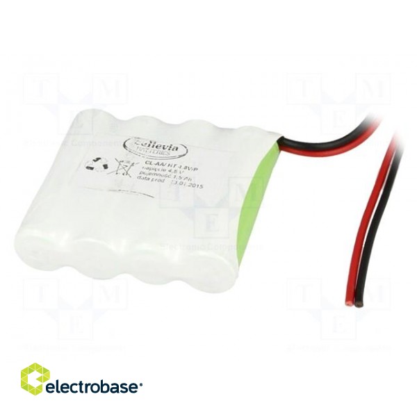 Re-battery: Ni-MH | AA | 4.8V | 1600mAh | 250mm leads