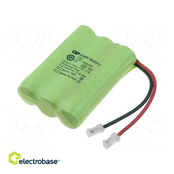 Re-battery: Ni-MH | AAA | 3.6V | 550mAh | cables | 46x30x10.5mm | blister