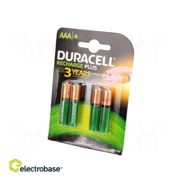 Re-battery: Ni-MH | AAA,R3 | 1.2V | 750mAh | Package: blister