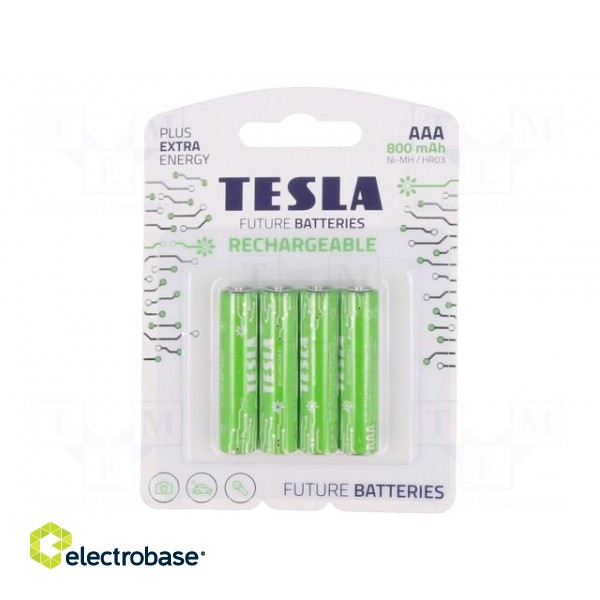 Re-battery: Ni-MH | AAA,R3 | 1.2V | 800mAh | blister | 4pcs.