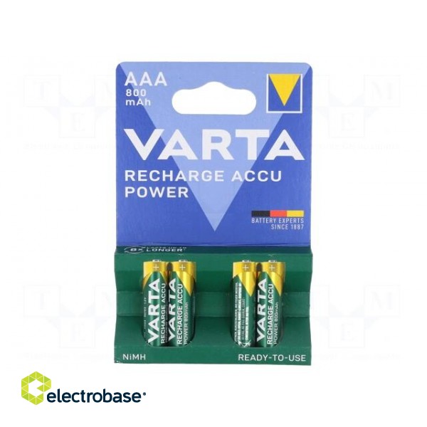 Re-battery: Ni-MH | AAA,R3 | 1.2V | 800mAh | LONGLIFE | Package: blister