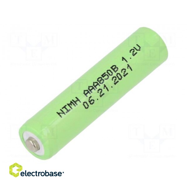 Re-battery: Ni-MH | AAA,R3 | 1.2V | 850mAh