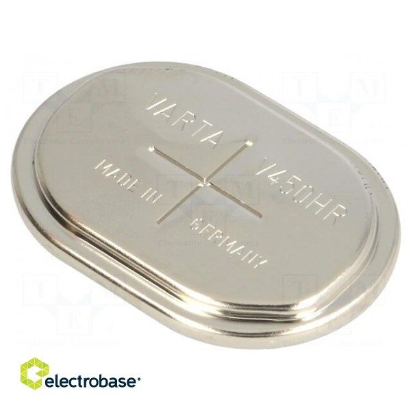 Re-battery: Ni-MH | V450H,coin | 1.2V | 450mAh | 34x24x5.6mm