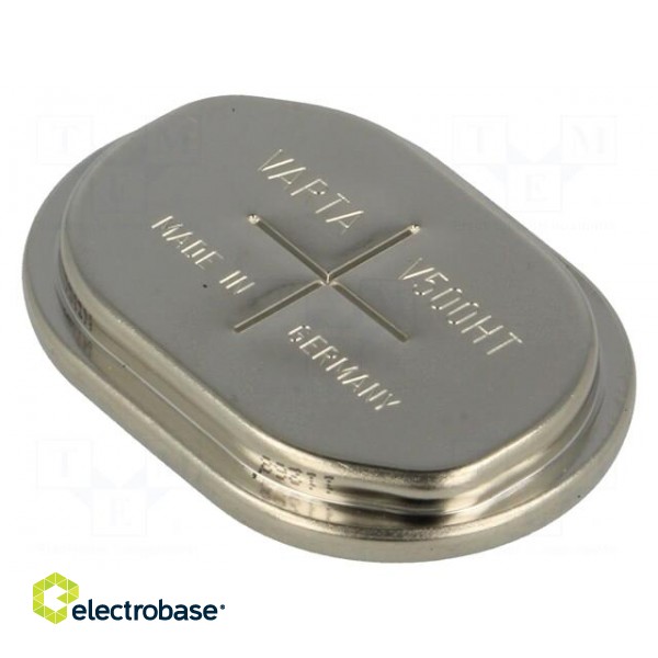 Re-battery: Ni-MH | coin,V500H | 1.2V | 500mAh | 34x24x6.15mm