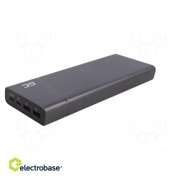 Re-battery: powerbank | 26800mAh | 3A | Colour: black | Sockets: 4 image 4