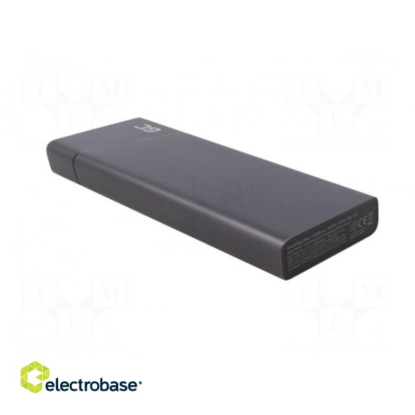 Re-battery: powerbank | 26800mAh | 3A | Colour: black | Sockets: 4 paveikslėlis 6