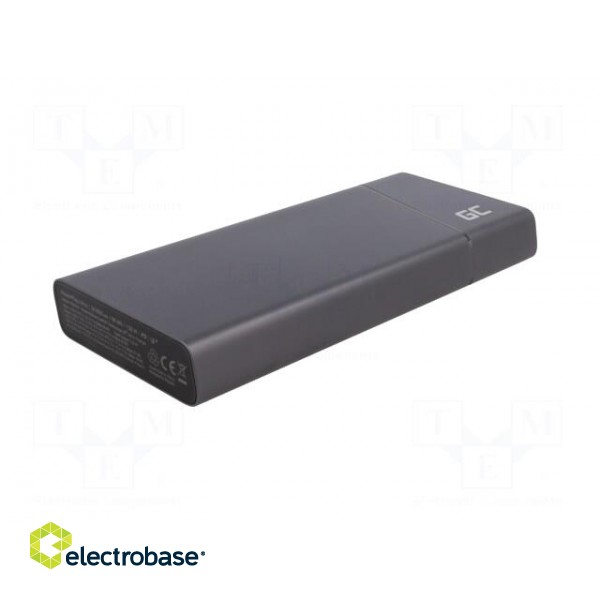 Re-battery: powerbank | 26800mAh | 3A | Colour: black | Sockets: 4 image 8