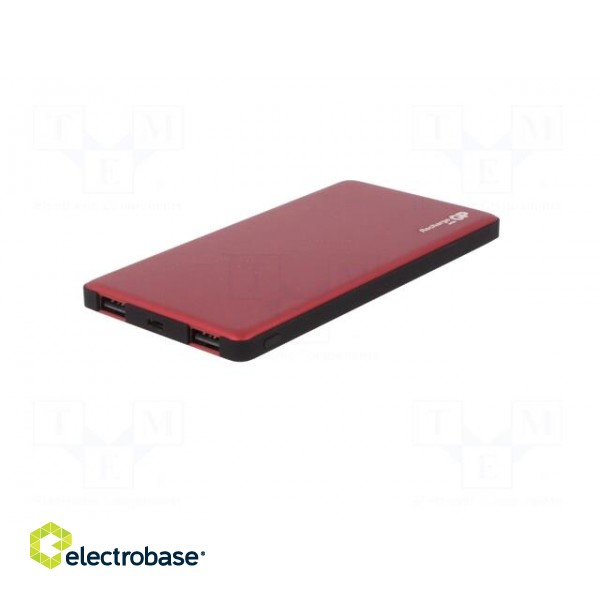 Re-battery: powerbank | 5000mAh | 135.5x70x10mm | 2.1A | Out: USB | 5VDC image 3