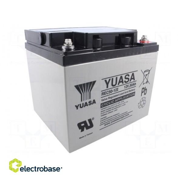 Re-battery: acid-lead | 12V | 50Ah | AGM | maintenance-free image 2