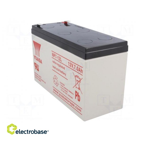 Re-battery: acid-lead | 12V | 7Ah | AGM | maintenance-free | 2.65kg image 4