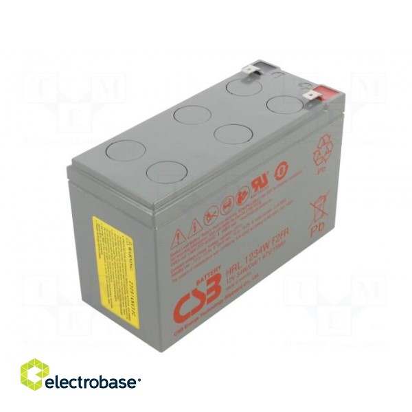 Re-battery: acid-lead | 12V | 9Ah | AGM | maintenance-free | 34W