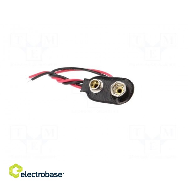6F22 connector | Leads: cables | Size: 6F22,6LR61 | Batt.no: 1 | 150mm image 2