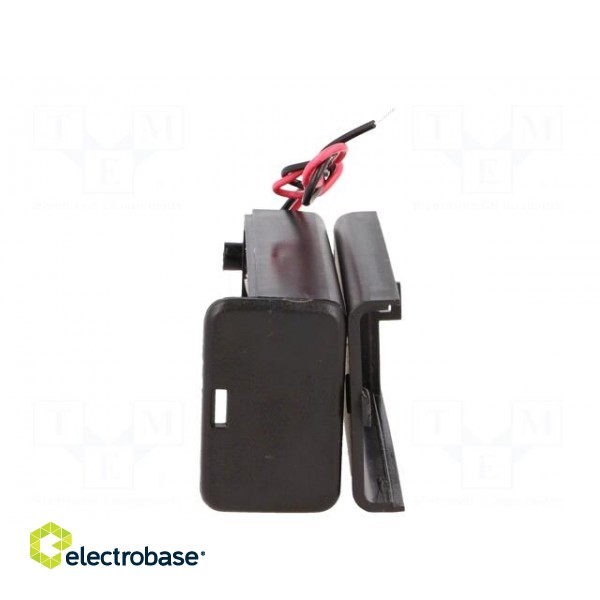 Holder | 6F22,6LR61 | Batt.no: 1 | cables | black | 150mm | with switch image 5