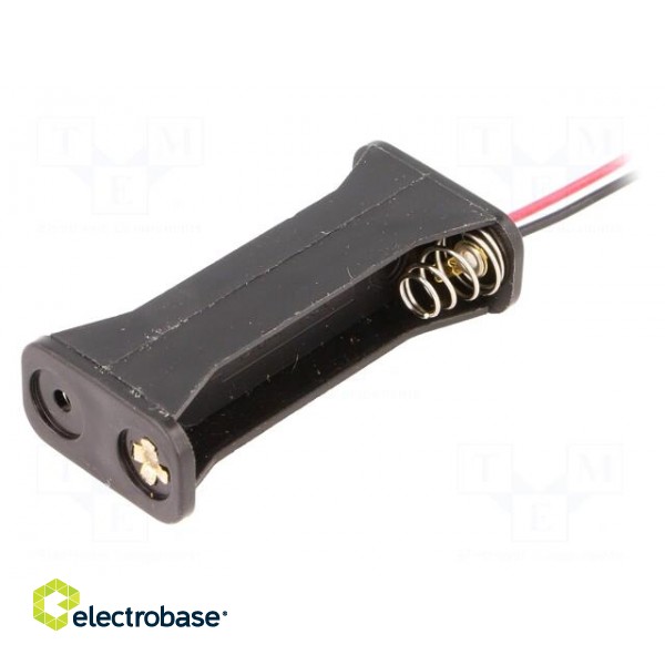 Holder | Leads: cables | Size: AAA,R3 | Batt.no: 2 | Colour: black | 150mm paveikslėlis 1