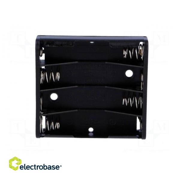 Holder | Leads: for PCB | Size: AAA,R3 | Batt.no: 4 | Colour: black image 3