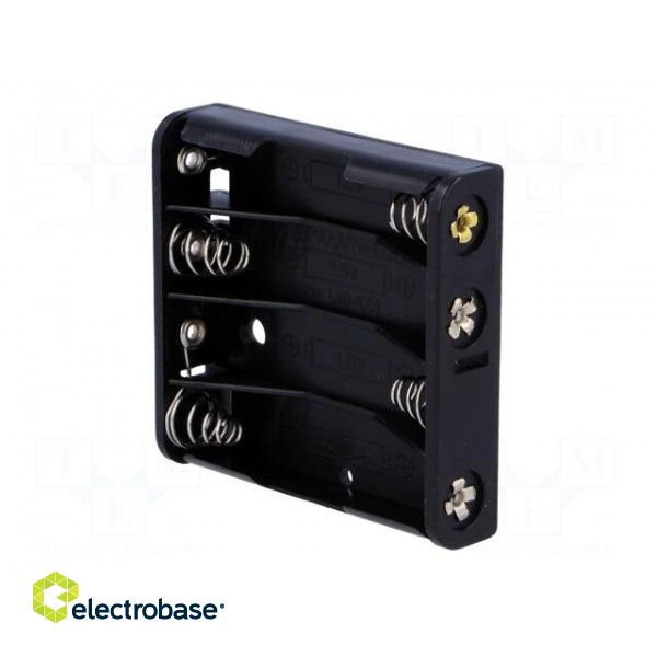 Holder | Leads: for PCB | Size: AAA,R3 | Batt.no: 4 | Colour: black image 4