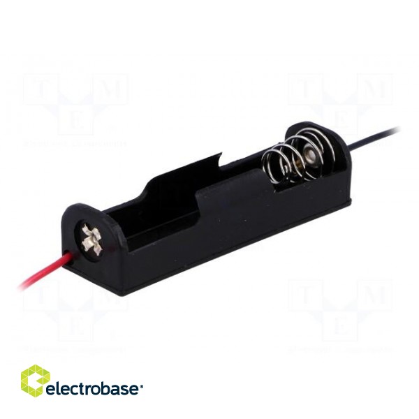 Holder | Leads: cables | Size: AA,R6 | Batt.no: 1 | Colour: black | 150mm