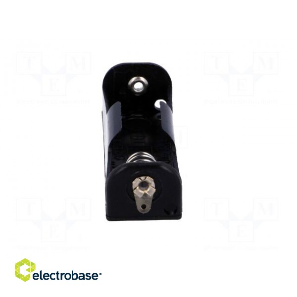 Holder | AA,R6 | Batt.no: 1 | soldering lugs | black image 5