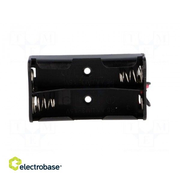 Holder | Leads: cables | Size: AA,R6 | Batt.no: 2 | Colour: black | 150mm image 3