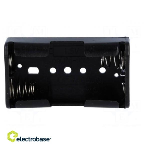 Holder | AA,R6 | Batt.no: 2 | for PCB | black image 3