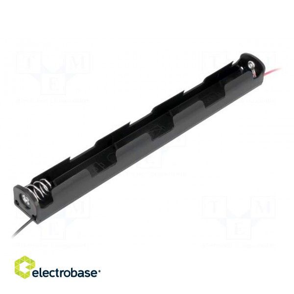 Holder | Leads: cables | Size: AA,R6 | Batt.no: 3 | Colour: black | 150mm paveikslėlis 1