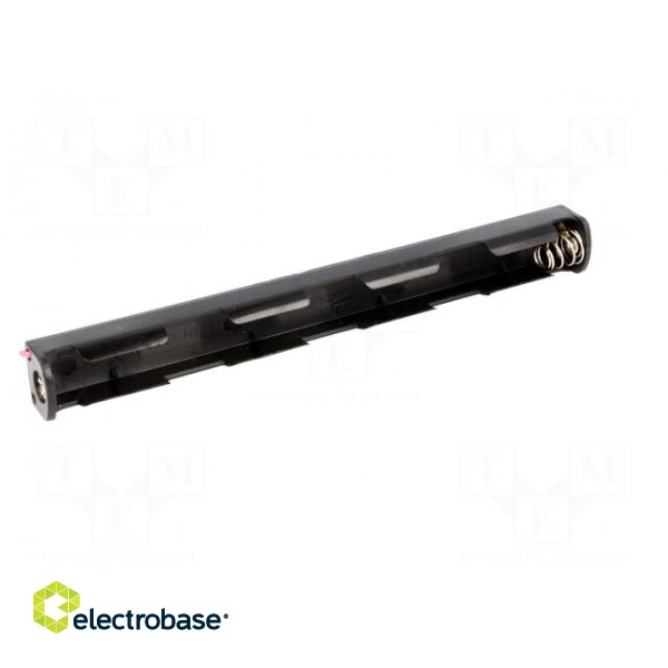 Holder | Leads: cables | Size: AA,R6 | Batt.no: 3 | Colour: black | 150mm image 2