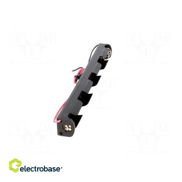 Holder | Leads: cables | Size: AA,R6 | Batt.no: 3 | Colour: black | 150mm фото 9